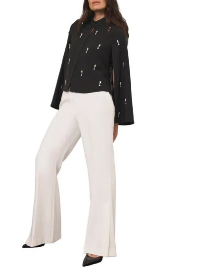 Mint Velvet Embellished Cape Top In Black