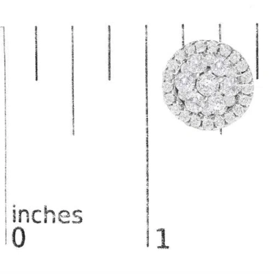 Haus Of Brilliance 14k White Gold 1.0 Cttw Diamond Cluster Button Stud Earrings In Metallic