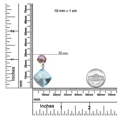 Haus Of Brilliance 18k Gold Diamond Accent Amethyst Topaz Dangle Pendant Necklace In Blue