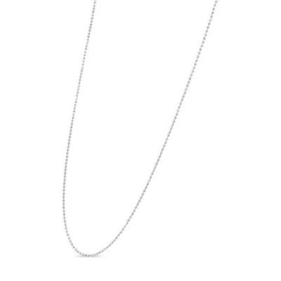 Haus Of Brilliance .925 Sterling Silver 0.7mm Slim And Dainty Unisex Inch Ball Bead Chain Necklace In Multi