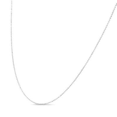 Haus Of Brilliance .925 Sterling Silver 0.7mm Slim And Dainty Unisex Inch Ball Bead Chain Necklace In Multi