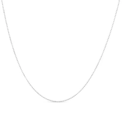 Haus Of Brilliance .925 Sterling Silver 0.7mm Slim And Dainty Unisex Inch Ball Bead Chain Necklace In Multi