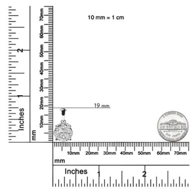 Haus Of Brilliance 14k White 1.00 Cttw Lab Grown Diamond Cluster Pendant Necklace In Gray