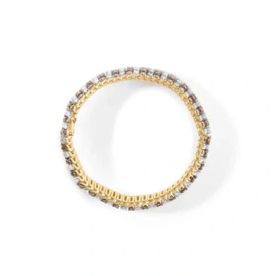 Haus Of Brilliance 10k Gold 10-1/3 Cttw Diamond 5 Row Tennis Bracelet In Multi