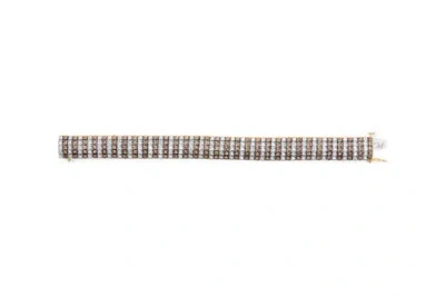 Haus Of Brilliance 10k Gold 10-1/3 Cttw Diamond 5 Row Tennis Bracelet In Multi