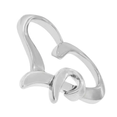 Haus Of Brilliance .925 Sterling Silver Heart Shaped Pendant Necklace In White