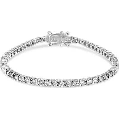 Haus Of Brilliance 14k White Gold 2.0 Ctw Miracle Set Lab Grown Diamond Illusion  Tennis Bracelet In White