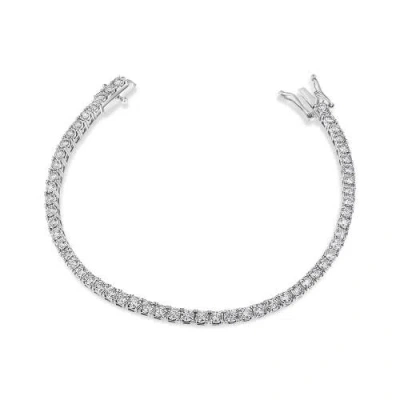 Haus Of Brilliance 14k White Gold 2.0 Ctw Miracle Set Lab Grown Diamond Illusion  Tennis Bracelet In White