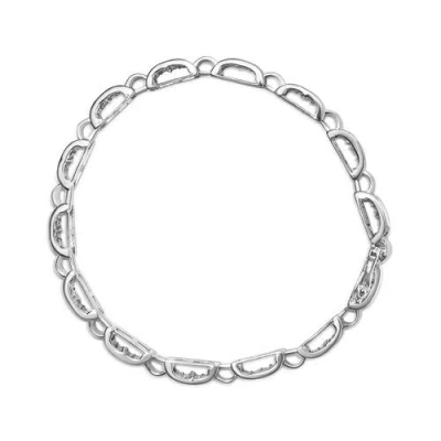 Haus Of Brilliance 14k White Gold 2.00 Cttw Princess Diamond Invisible Set Link Bracelet In Gray