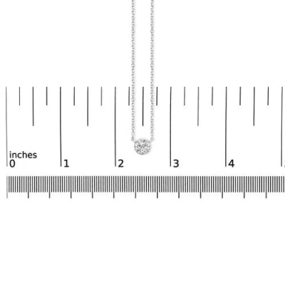 Haus Of Brilliance 14k White Gold 1.00 Cttw Bezel Lab-grown Diamond Solitaire Pendant Necklace In White