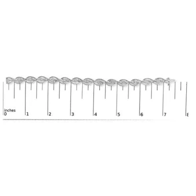 Haus Of Brilliance 14k White Gold 2.00 Cttw Channel Set Baguette Diamond Vintage Style Link Bracelet In Gray