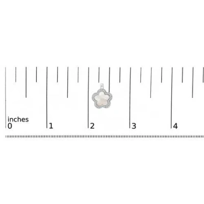 Haus Of Brilliance 14k White Gold Mother Of Pearl And 1/5 Cttw Diamond Halo Star Stud Earrings In Metallic