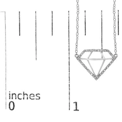Haus Of Brilliance .925 Sterling Silver 1/7 Cttw Lab Grown Diamond Diamond Shaped Pendant Necklace - In White