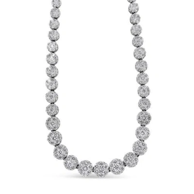 Haus Of Brilliance Igi Certified 14k Yellow Gold 14 3/4 Cttw Pave Set Round-cut Diamond Riviera Necklace