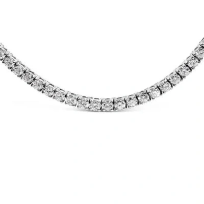 Haus Of Brilliance 14k 10.76 Ct. Tw. Lab-grown Diamond Tennis Necklace In Metallic
