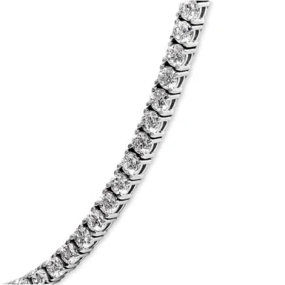 Haus Of Brilliance 14k 10.76 Ct. Tw. Lab-grown Diamond Tennis Necklace In Metallic