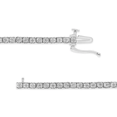 Haus Of Brilliance 14k White Gold 1.0 Cttw Miracle Set Lab Grown Diamond Tennis In White