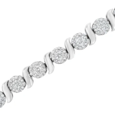 Haus Of Brilliance 14k 5.23 Ct. Tw. Diamond Link Bracelet In Metallic