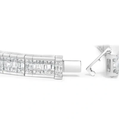 Haus Of Brilliance 14k 7.87 Ct. Tw. Diamond Link Bracelet In Metallic