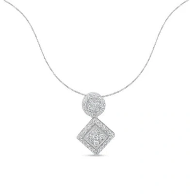 Haus Of Brilliance 14k White Gold 1 Cttw Diamond Pendant Necklace In Gray