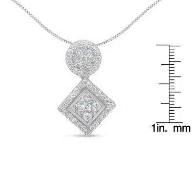 Haus Of Brilliance 14k White Gold 1 Cttw Diamond Pendant Necklace In Gray