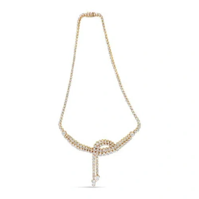 Haus Of Brilliance 14k Yellow Gold 17.0 Cttw Diamond Double Row Lariat Tennis Necklace In Yellow