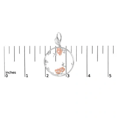 Haus Of Brilliance Rose Gold Plated .925 Sterling Silver 1/10 Cttw Diamond Floral Hoop Earrings (i-j In Two-tone