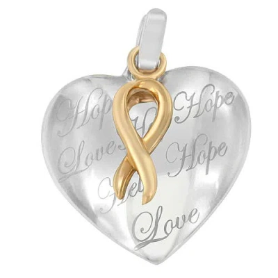 Haus Of Brilliance 10k Yellow Gold Over Silver Heart Pendant Necklace In Metallic
