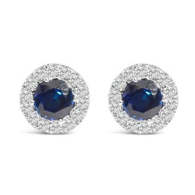 Haus Of Brilliance 14k White Gold 3.0 Cttw Lab-grown Diamond Halo Stud Earrings In Metallic
