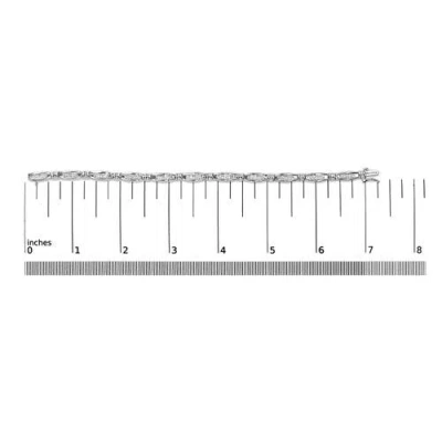 Haus Of Brilliance 14k White Gold 2.0 Cttw Princess And Round Diamond Bar And Link Bracelet In Metallic