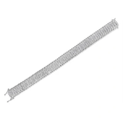 Haus Of Brilliance 14k White Gold 5.0cttw Diamond S Wave Serpentine Tennis Bracelet In Gray