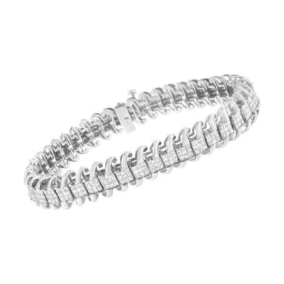 Haus Of Brilliance 14k 5.00 Ct. Tw. Diamond Tennis Bracelet In Metallic