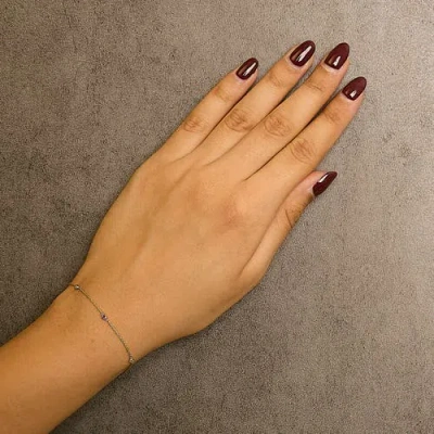 Haus Of Brilliance 14k Yellow Gold Red Ruby And White Diamond Bezel Station Chain Bracelet In Gold