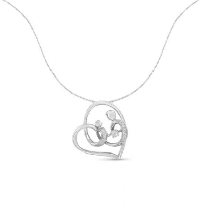 Haus Of Brilliance .925 Sterling Silver 1/6 Cttw Diamond Heart Pendant Necklace In White