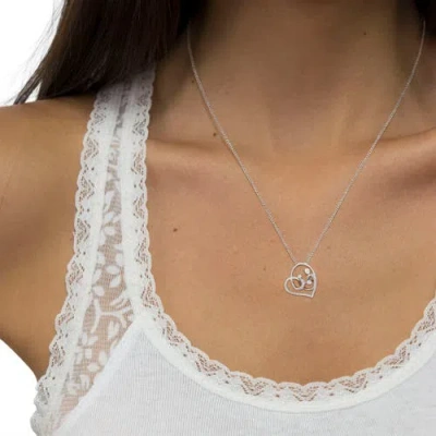 Haus Of Brilliance .925 Sterling Silver 1/6 Cttw Diamond Heart Pendant Necklace In White