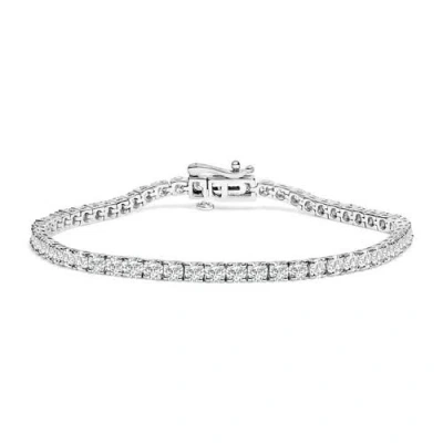 Haus Of Brilliance 14k White Gold 6.00 Cttw Lab Grown Diamond Classic Tennis Bracelet In Metallic
