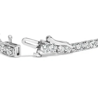Haus Of Brilliance 14k White Gold 6.00 Cttw Lab Grown Diamond Classic Tennis Bracelet In Metallic