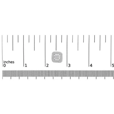 Haus Of Brilliance 10k White Gold 1.00 Cttw Diamond Composite And Halo Stud Earrings In Metallic