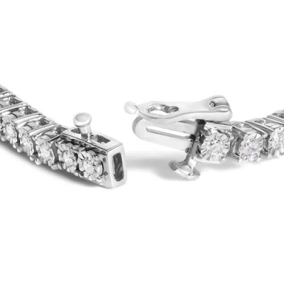Haus Of Brilliance 14k White Gold 3.0 Cttw Lab Grown Diamond Miracle Plate Tennis Bracelet In White