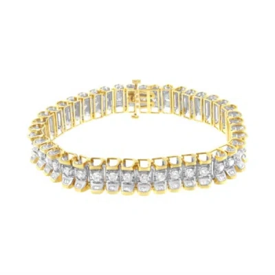 Haus Of Brilliance 14k Gold 5.0 Cttw Diamond Reflective Tennis Bracelet