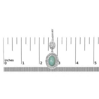 Haus Of Brilliance .925 Sterling Silver Chalcedony Diamond Accent Drop And Dangle Earring In Metallic
