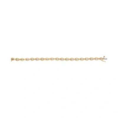 Haus Of Brilliance 10k Gold 1/3 Cttw Diamond 3 Stone Teardrop Design Link Bracelet (i-j Color In Gold