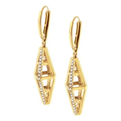 Haus Of Brilliance 14k Yellow Gold 5/8 Cttw Diamond Geometrical Pillar Drop And Dangle Earrings (g-h In Gold