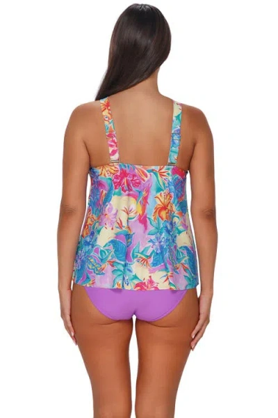 Sunsets Escape Sadie Tankini Swimsuit Top In Multi