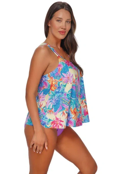 Sunsets Escape Sadie Tankini Swimsuit Top In Multi
