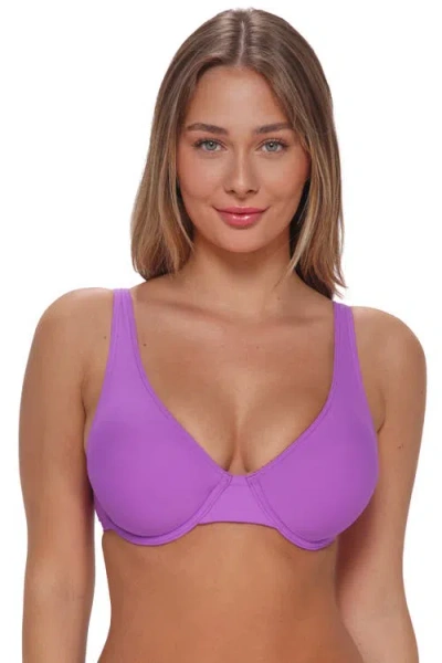 Sunsets Ally Underwire Bikini Swimsuit Top In Purple