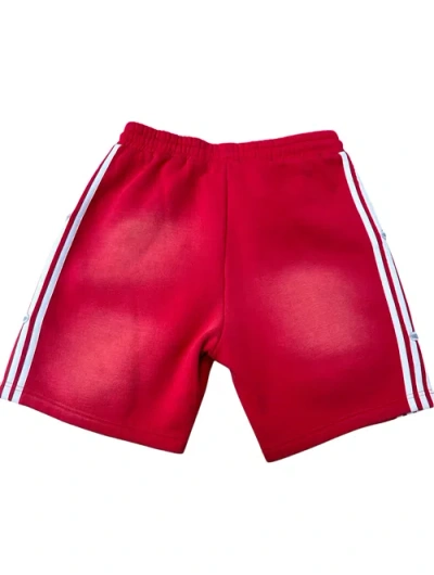 Retrovert Star Track Shorts In Red