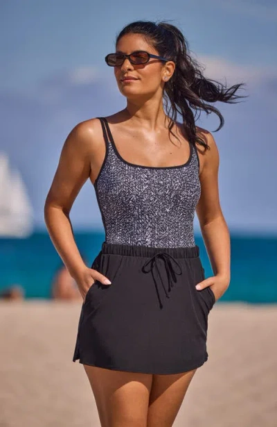 Shapesolver Sport Skirted Runaround Chlorine Resistant One-piece Swimsuit