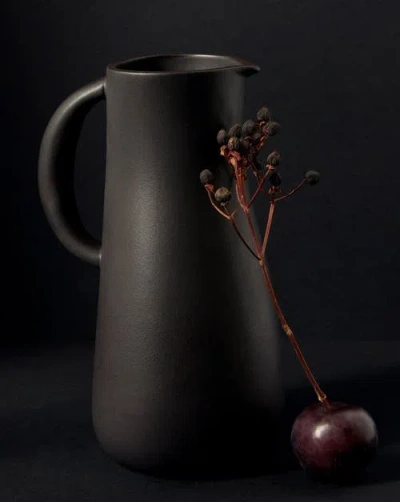 Gharyan Stoneware Stoneware Jug Dadasi 50 oz In Black