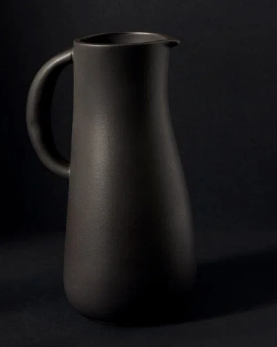 Gharyan Stoneware Stoneware Jug Dadasi 50 oz In Black